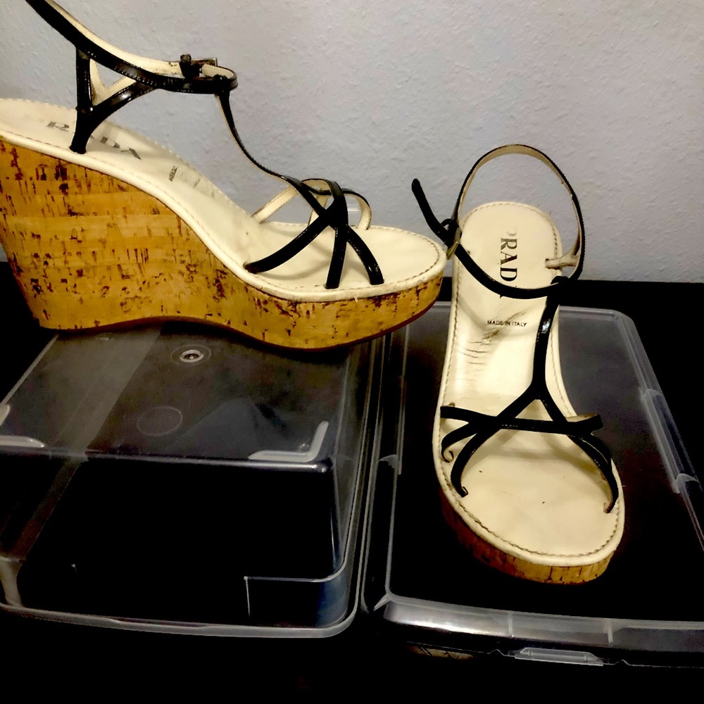Prada Vintage Platform Sandlas